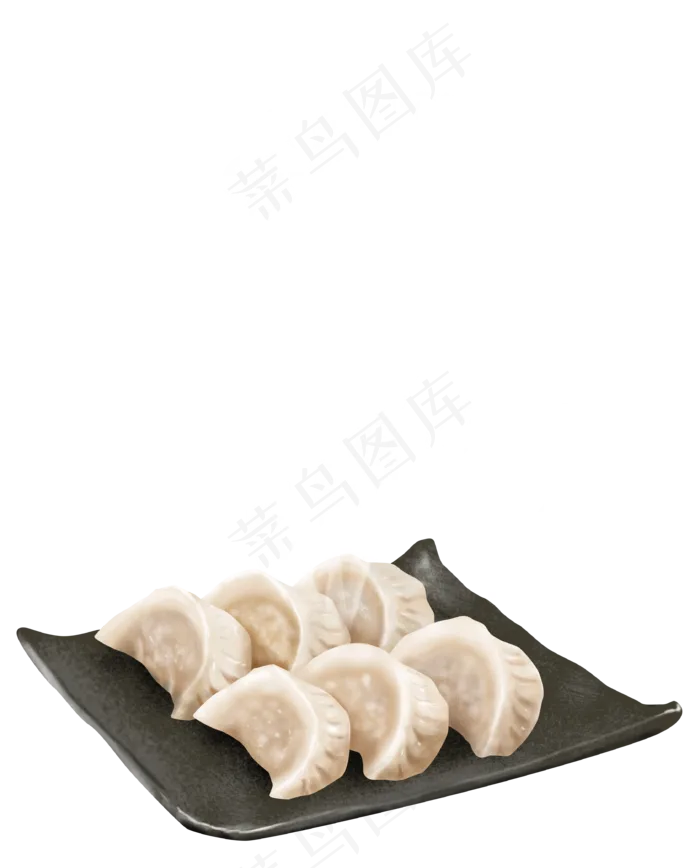 立冬手绘一盘饺子,免抠元素(3369*4176px 300 dpi )psd模版下载