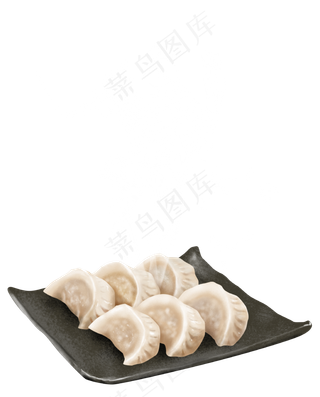 立冬手绘一盘饺子,免抠元素