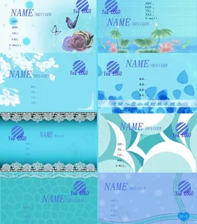 淡雅清新名片图片