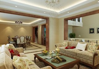 欧式豪华别墅餐厅效果图图片