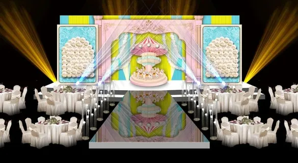 旋转木马主题婚礼大舞台