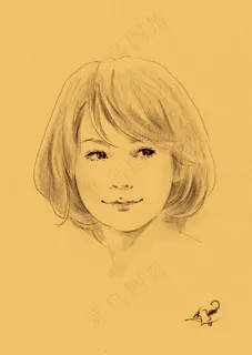 手绘美女头像图片 手绘美女头像图片