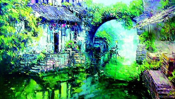风景油画图片