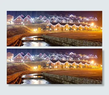 城市圣诞夜景图片