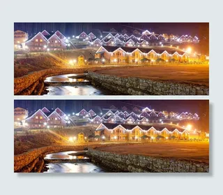 城市圣诞夜景图片