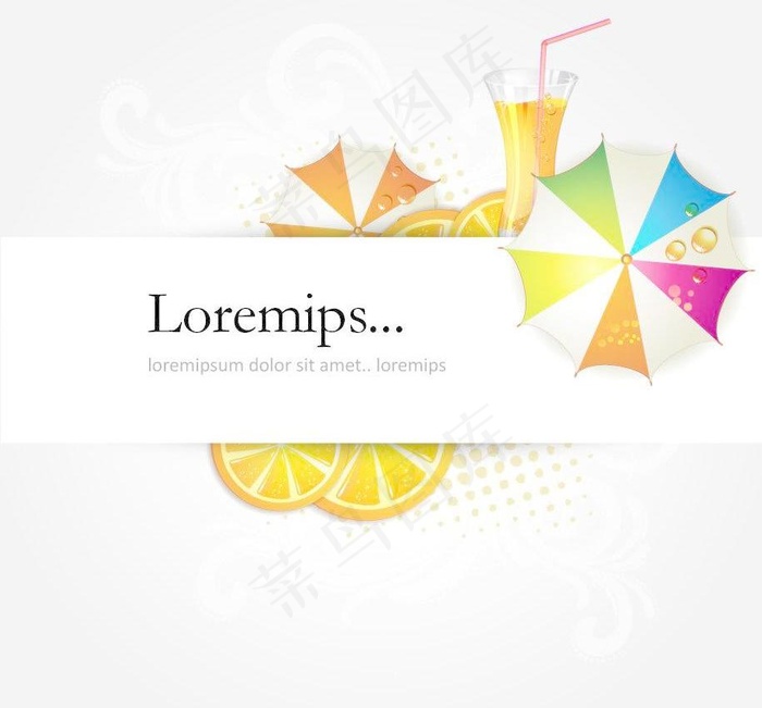 雨伞水珠水滴饮料梦幻花纹背景图片