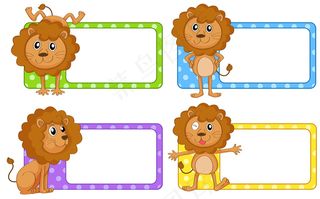 卡通狮子矢量设计