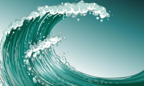 汹涌的海浪背景矢量03eps,ai矢量模版下载