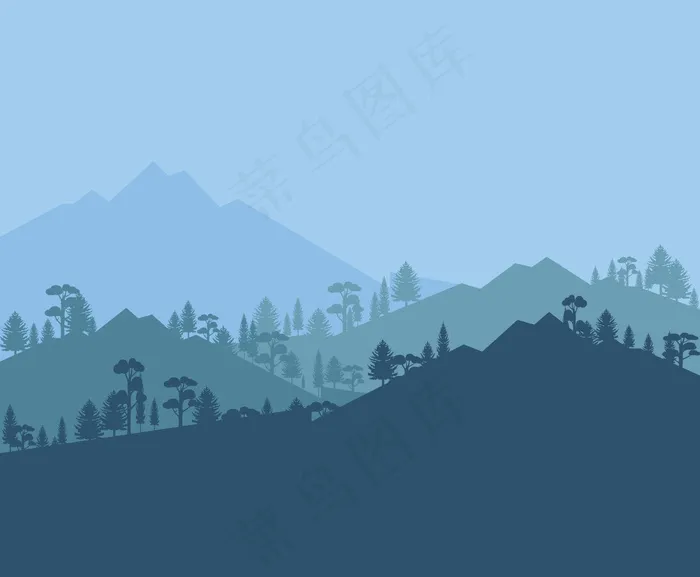 森林背景矢量ai矢量模版下载