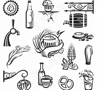 啤酒花纹素材图片