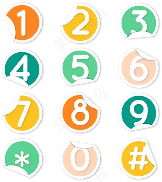 ppt数字目录序列设计模版元素