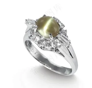 铂金 珠宝戒图片