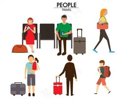 旅游人物插画 旅游人物插画