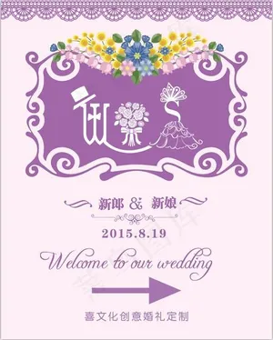 婚礼水牌