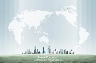 绿色城市宣传海报PSD源文件