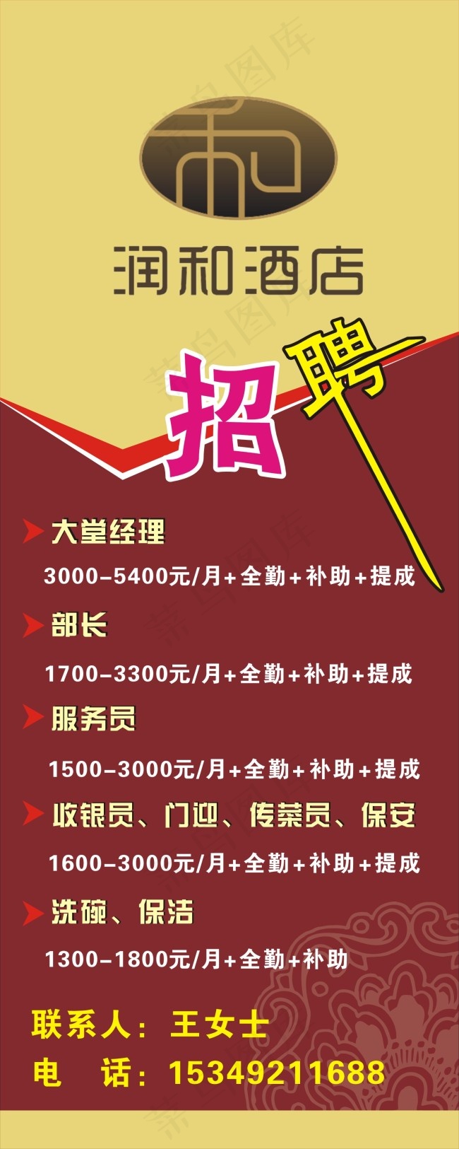 招聘展架cdr矢量模版下载