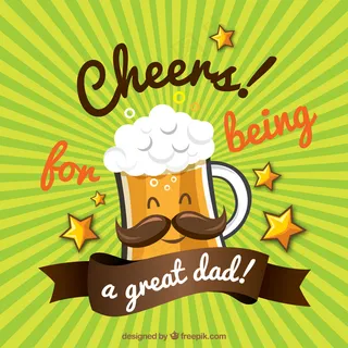 好的啤酒在旭日背景髭