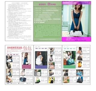 盛雪 女装 手袋 折页 宣传单图片