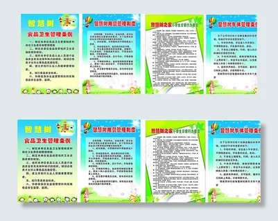 智慧树幼儿园制度牌图片