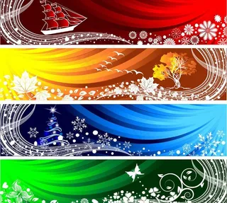 动感横幅矢量素材图片