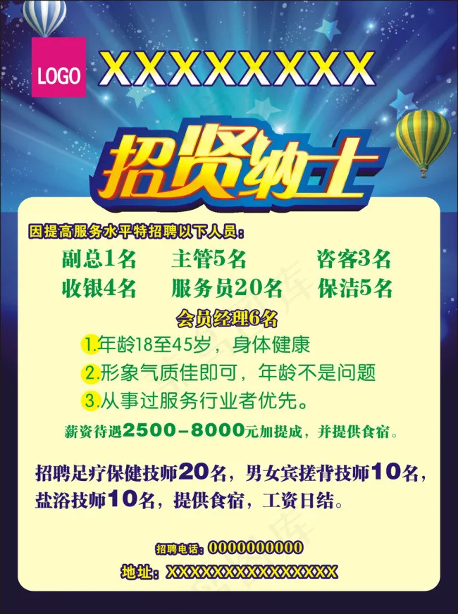 招贤纳士cdr矢量模版下载