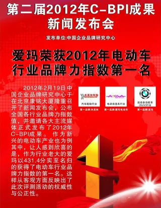 爱玛电动车品牌力指数图片