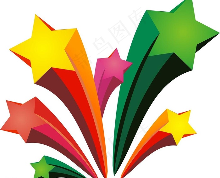 五角星流星图片