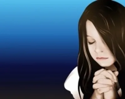 祈祷的女孩