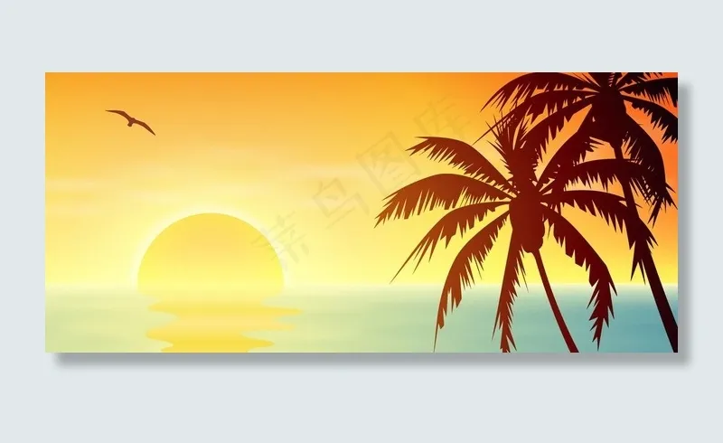晚霞矢量图片eps,ai矢量模版下载