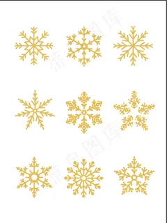 雪花   金色雪花 雪花   金色雪花