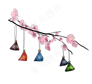 端午节手绘传统香包端午节手绘传统香包,免抠元素