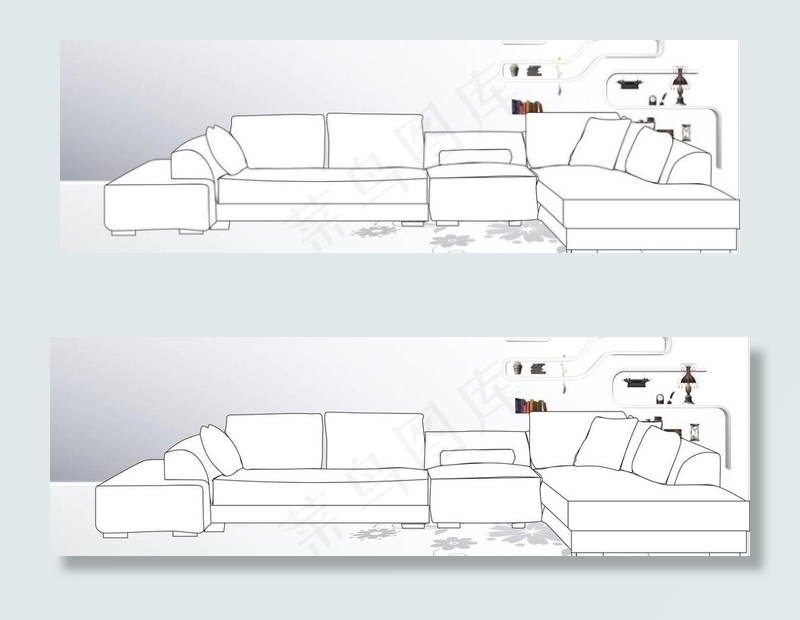 矢量沙发图片cdr矢量模版下载