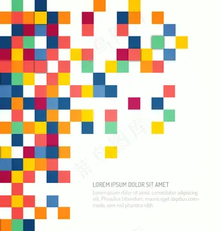 彩色格子组合背景