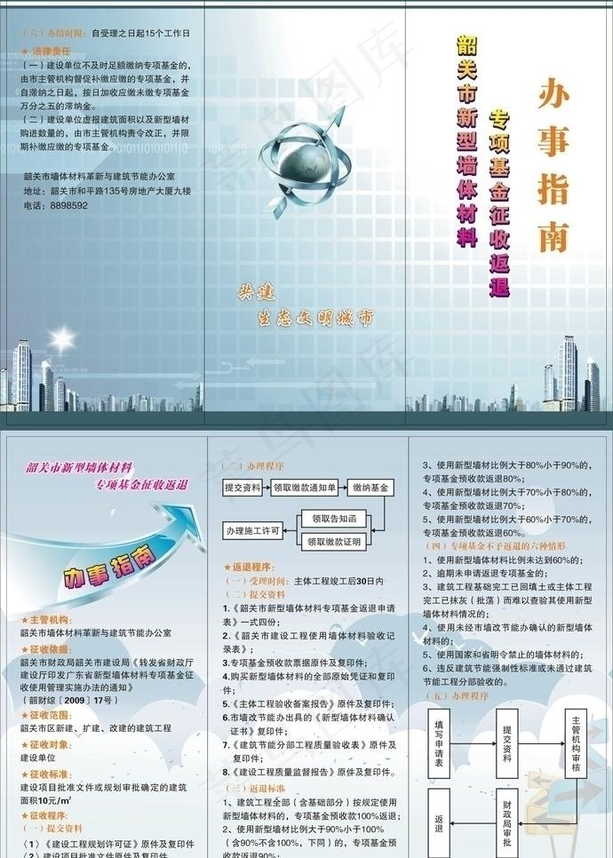 新型墙体材料基金征收返退办事指南三...cdr矢量模版下载