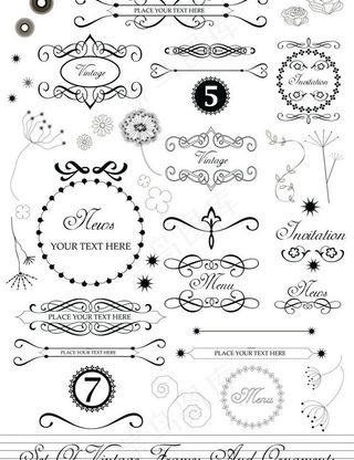 欧式简约花纹图片