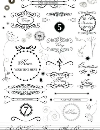 欧式简约花纹图片