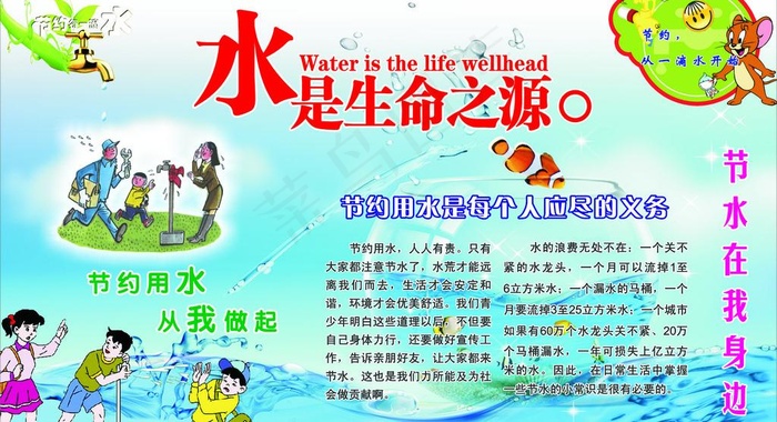 节约用水宣传栏图片