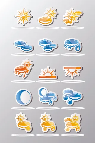 卡通版的天气元素