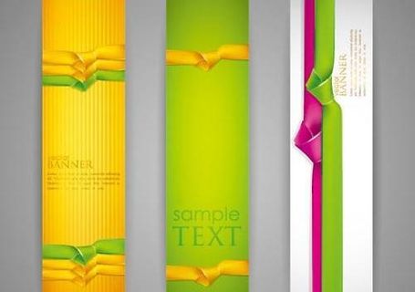 彩带banner设计矢量素材二