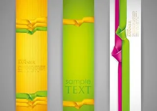 彩带banner设计矢量素材二