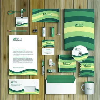 高档绿色vi设计模板图片