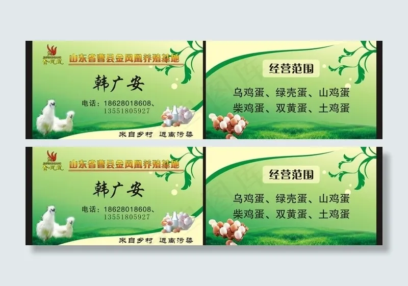 名片图片cdr矢量模版下载