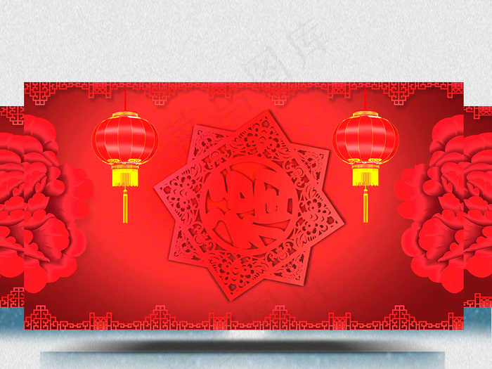 喜庆新年贺卡视频素材