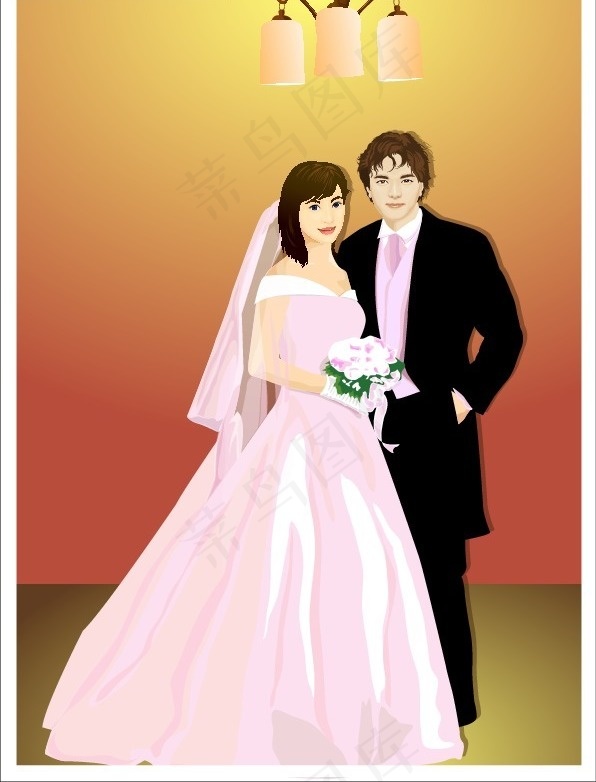 矢量婚礼人物083