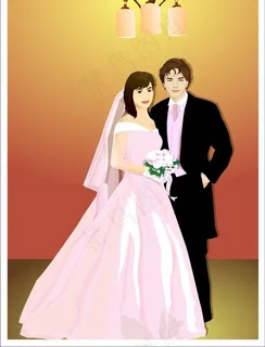 矢量婚礼人物083