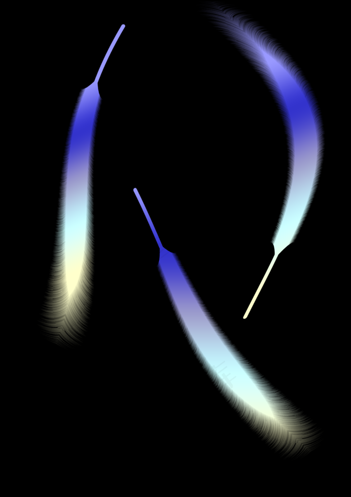 羽毛蓝色渐变——免扣元素