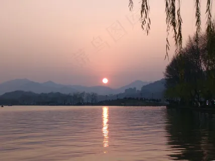 夕阳 垂柳 夕阳 垂柳