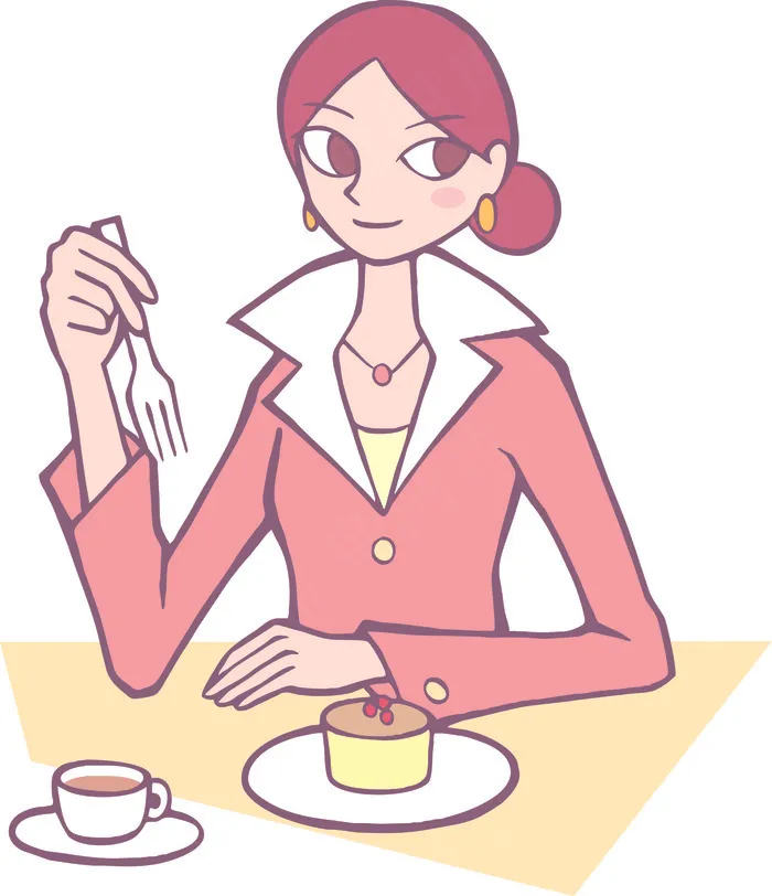 吃蛋糕的女孩图片