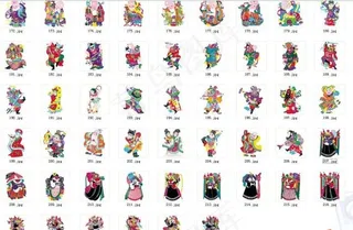 人物剪纸戏曲人物贺寿老人历史人物剪...