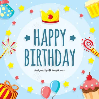 可爱和有趣的生日背景